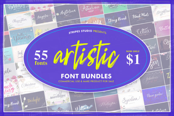 Download Artistic Font Bundles - Artistic Collection