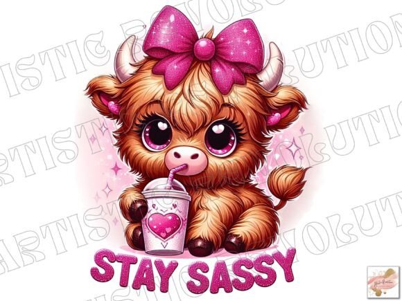 Download Baby Highland Cow Png - Sassy Girly Png - Premium Resources