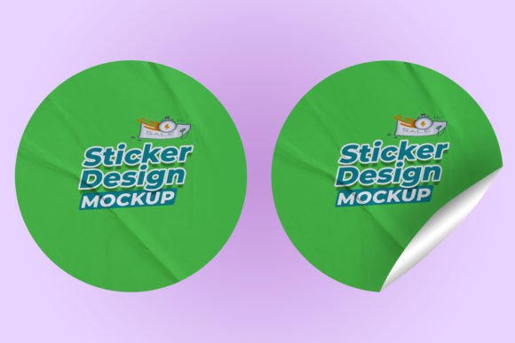 Download Realistic Round Sticker Mockup Design - Sticker Collection